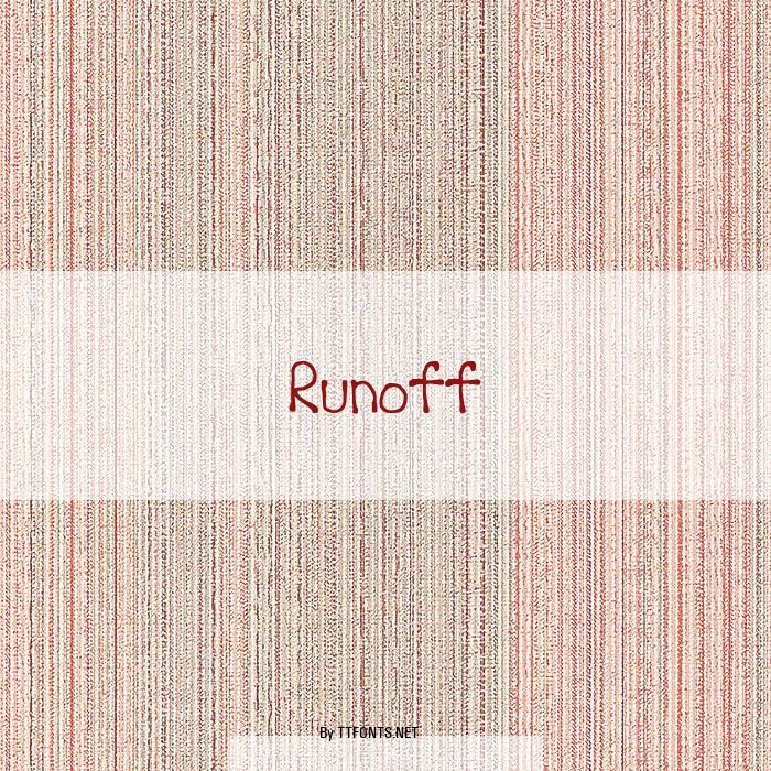 Runoff example
