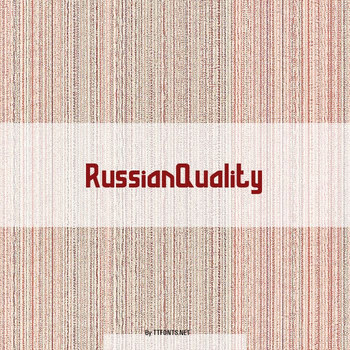 RussianQuality example