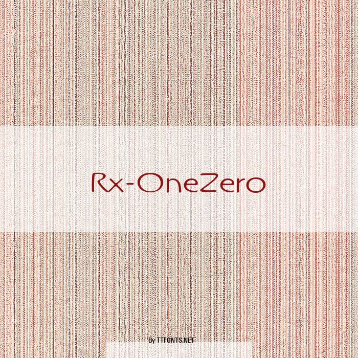 Rx-OneZero example