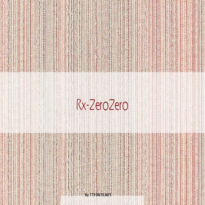Rx-ZeroZero example