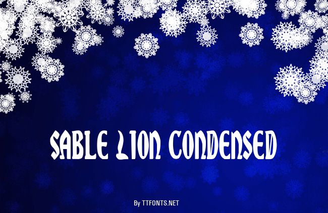 Sable Lion Condensed example