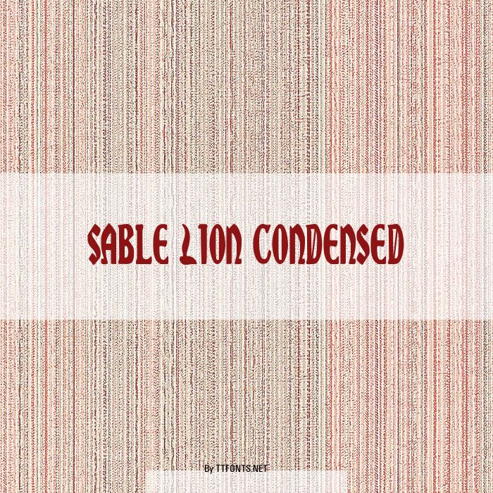 Sable Lion Condensed example