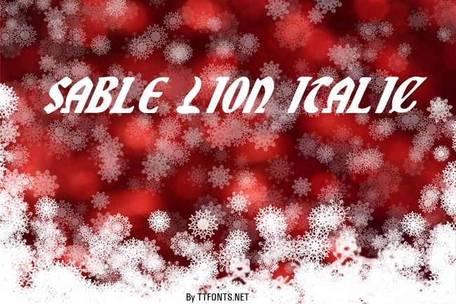 Sable Lion Italic example