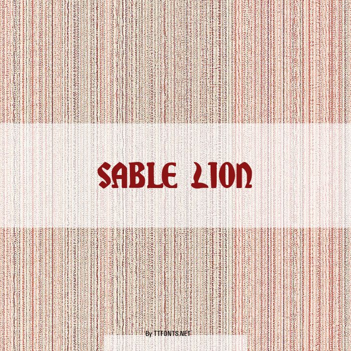Sable Lion example