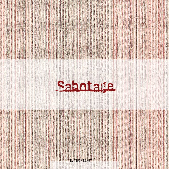 Sabotage example