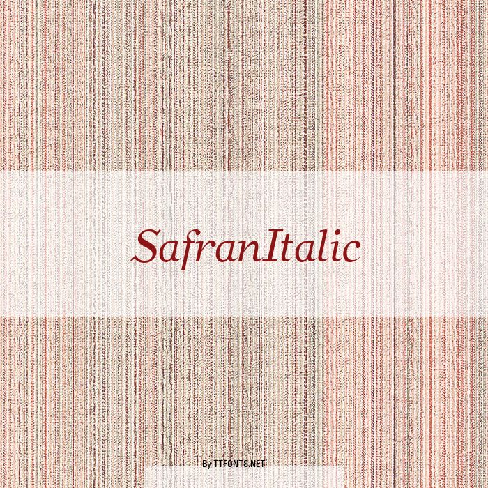 SafranItalic example