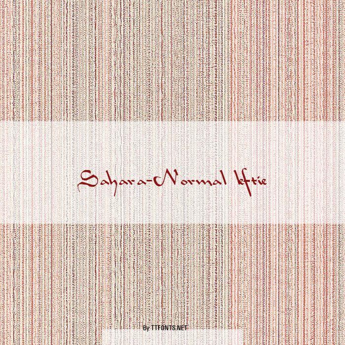 Sahara-Normal leftie example