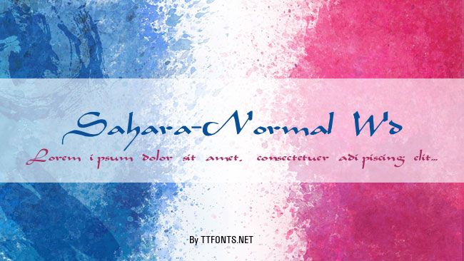 Sahara-Normal Wd example