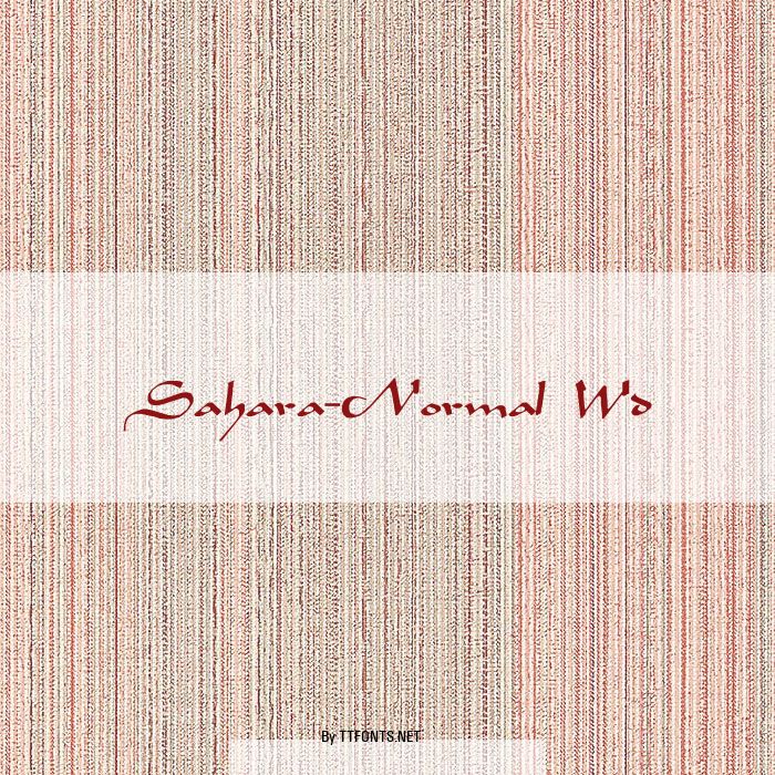 Sahara-Normal Wd example