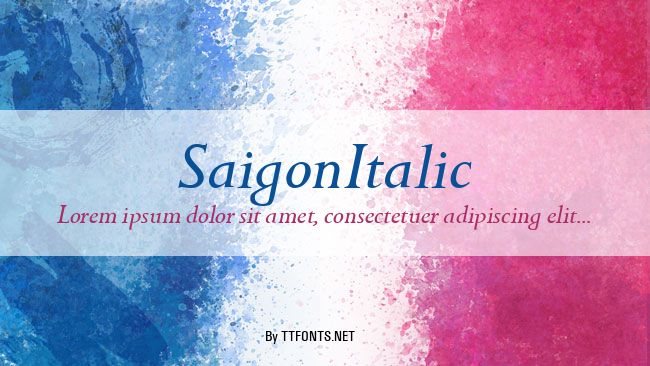SaigonItalic example