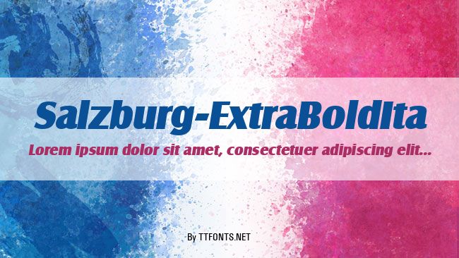 Salzburg-ExtraBoldIta example