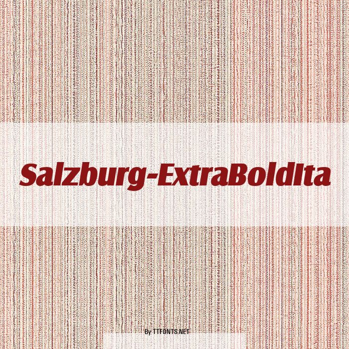 Salzburg-ExtraBoldIta example