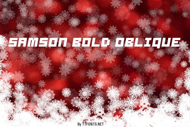 Samson Bold Oblique example