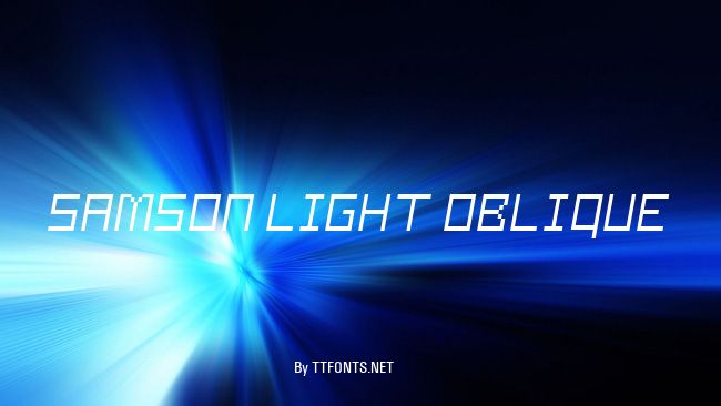 Samson Light Oblique example