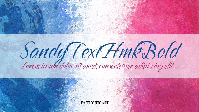 SandyTextHmkBold example