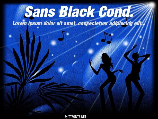 Sans Black Cond. example