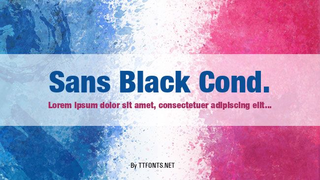 Sans Black Cond. example