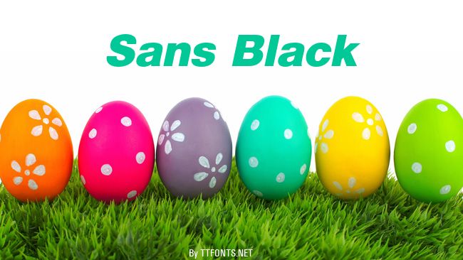 Sans Black example