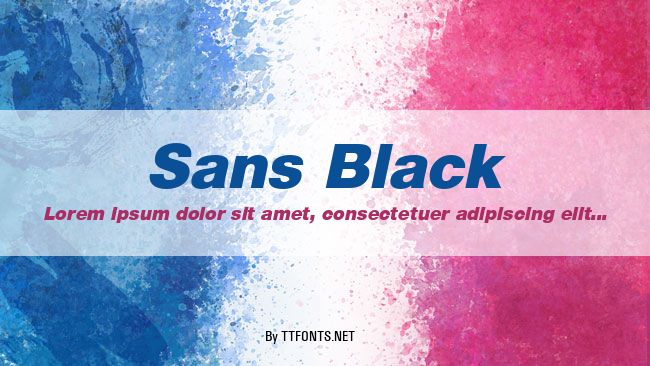 Sans Black example