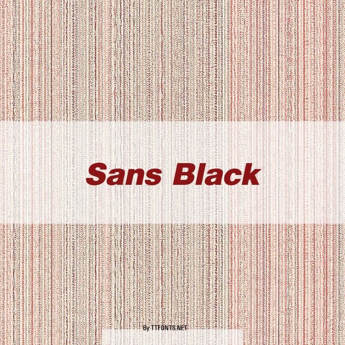 Sans Black example