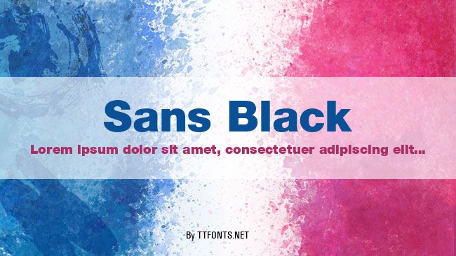 Sans Black example