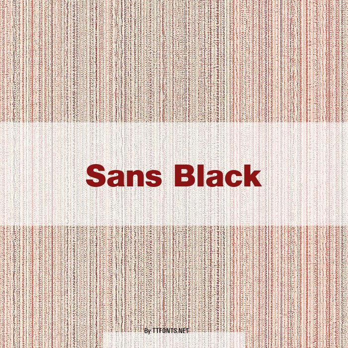 Sans Black example