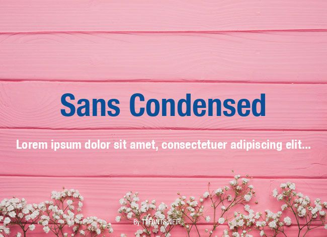 Sans Condensed example