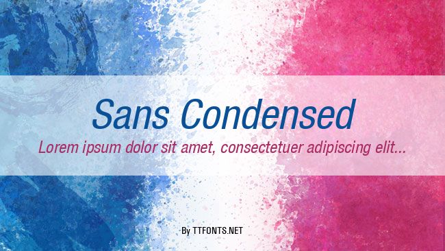 Sans Condensed example
