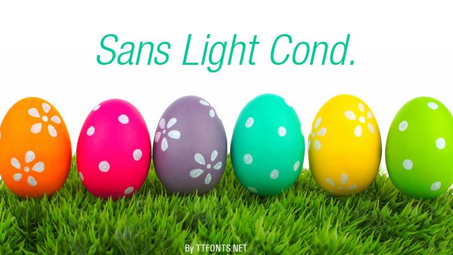 Sans Light Cond. example