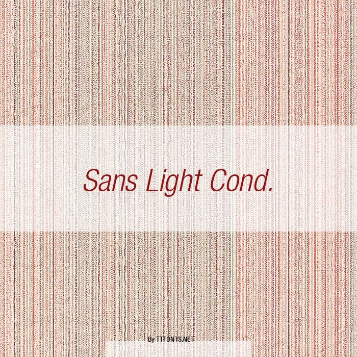 Sans Light Cond. example