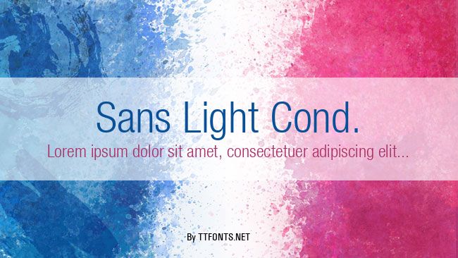 Sans Light Cond. example
