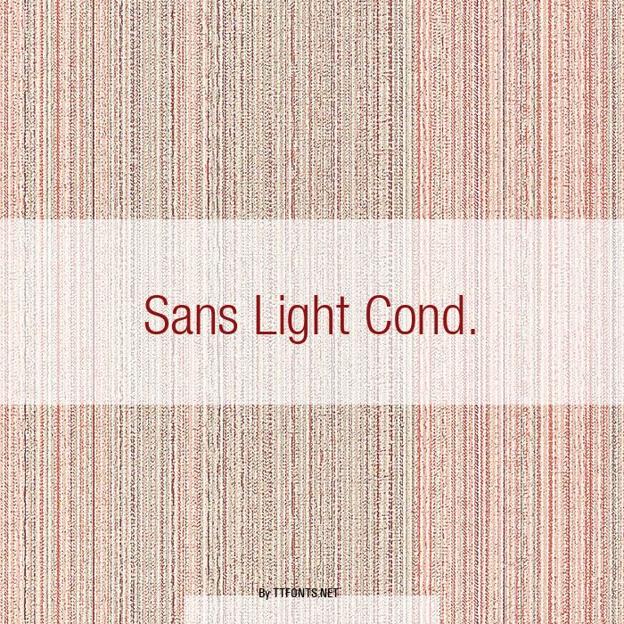 Sans Light Cond. example