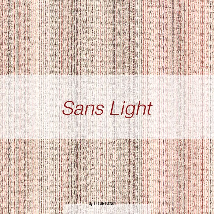 Sans Light example