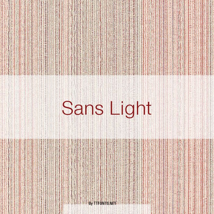 Sans Light example