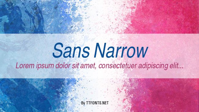 Sans Narrow example
