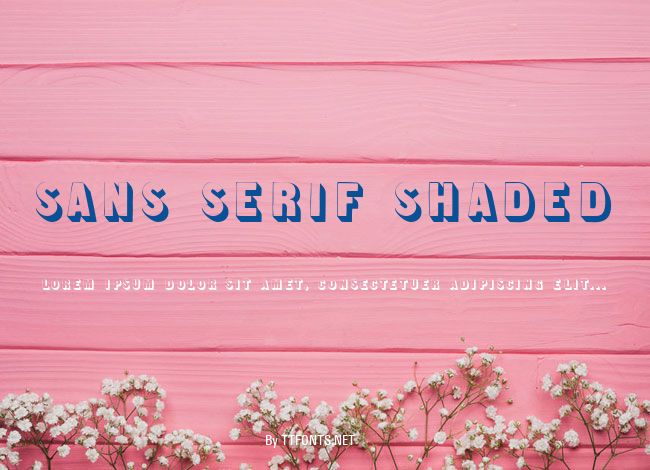 Sans Serif Shaded example