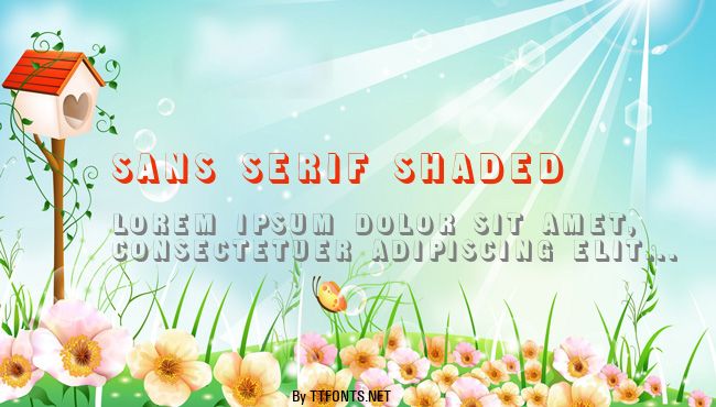 Sans Serif Shaded example