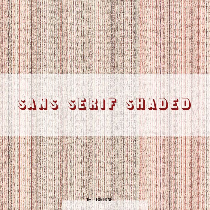 Sans Serif Shaded example
