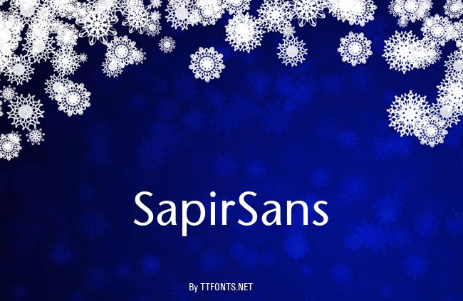 SapirSans example