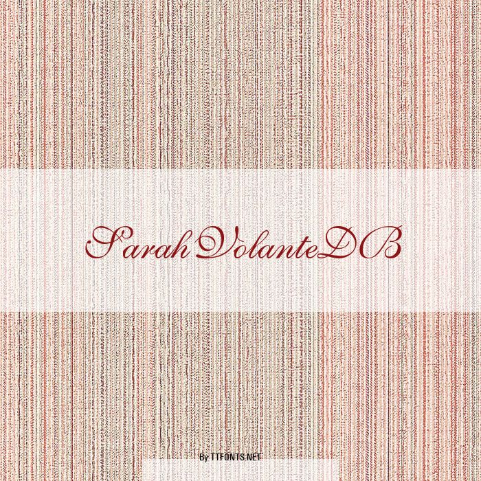 SarahVolanteDB example