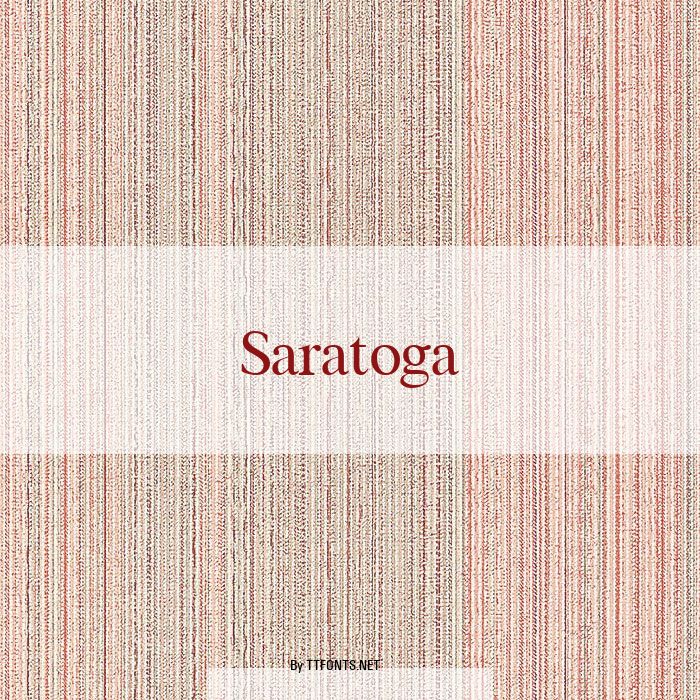 Saratoga example