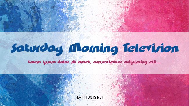 Saturday Morning Television example