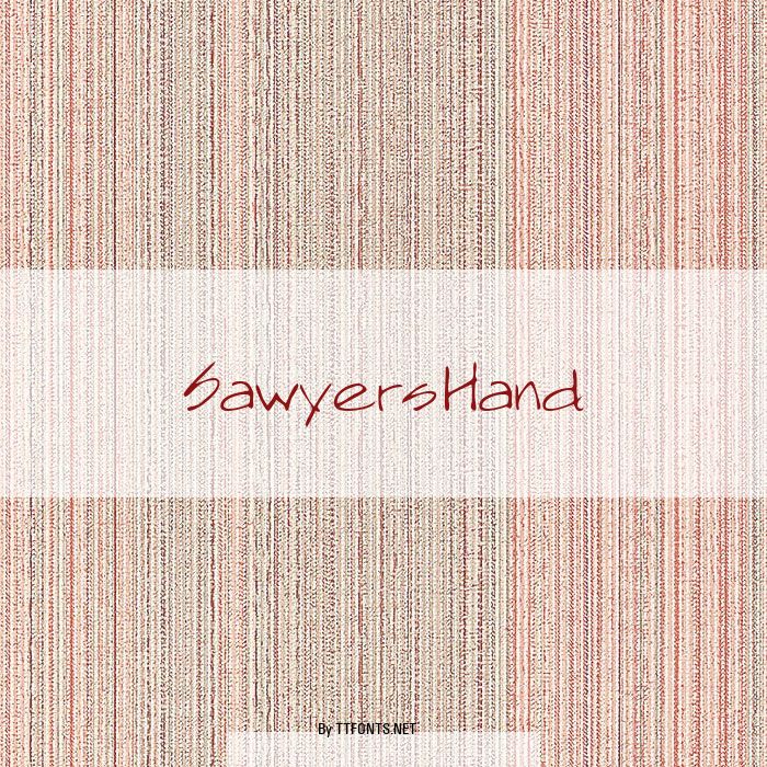 SawyersHand example