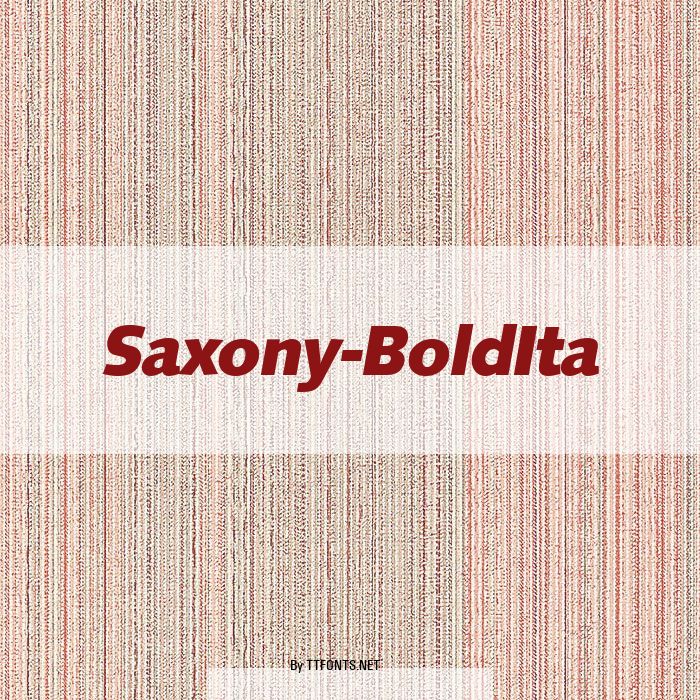Saxony-BoldIta example