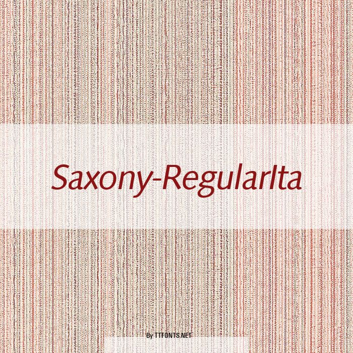 Saxony-RegularIta example