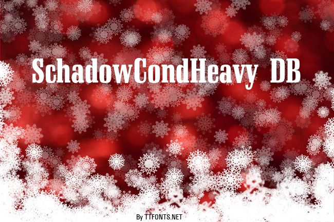 SchadowCondHeavy DB example