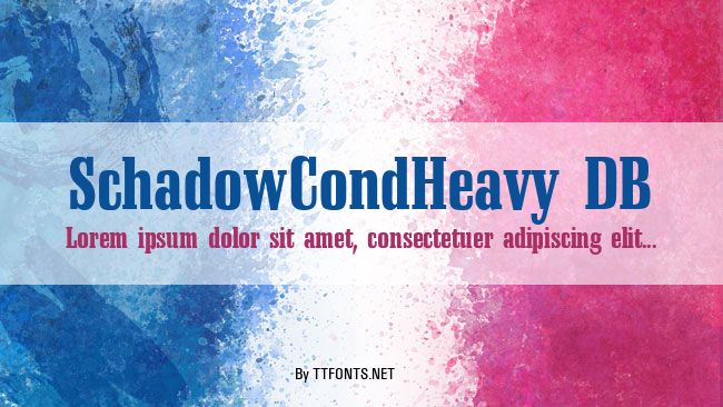 SchadowCondHeavy DB example