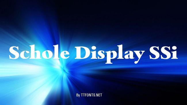 Schole Display SSi example