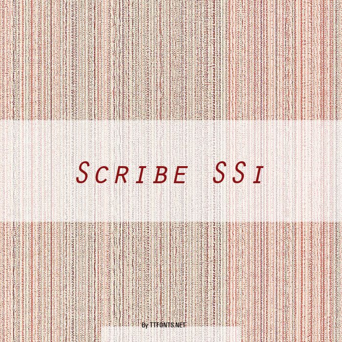 Scribe SSi example