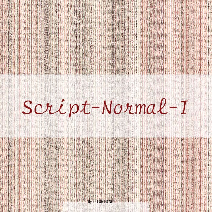 Script-Normal-I example